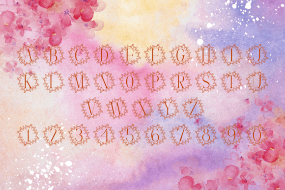 Meadowline Monogram Font PNG with transparent background - Preview 3