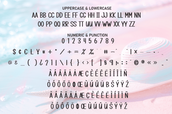 Pinky Beach Font PNG with transparent background - Preview 6