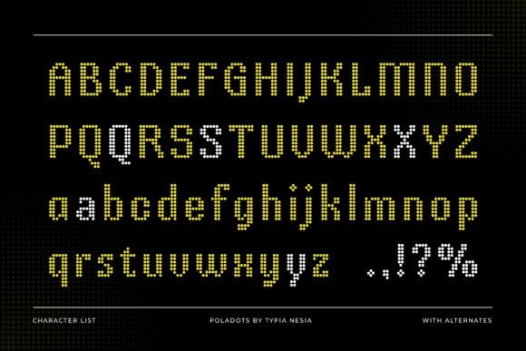 Poladots Font PNG with transparent background - Preview 1
