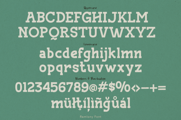 Ramlony Duo Font PNG with transparent background - Preview 2