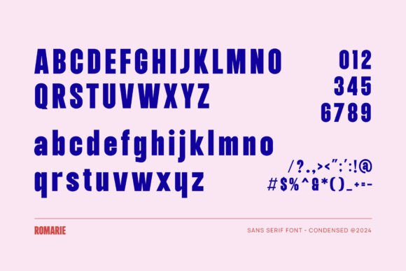 Romarie Font PNG with transparent background - Preview 1