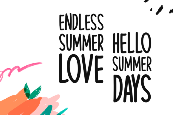 Serene Summer Font PNG with transparent background - Preview 1