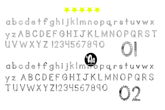 Abcd Ref Scribble Crayon Font - Preview 3