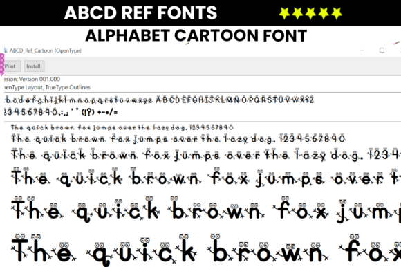 Alphabet Cartoon Font - Preview 1