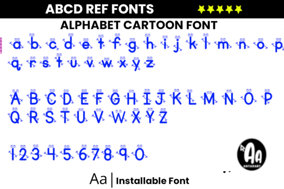 Alphabet Cartoon Font - Preview 2