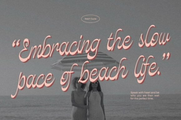 Beach and Great Moments Font PNG with transparent background - Preview 6