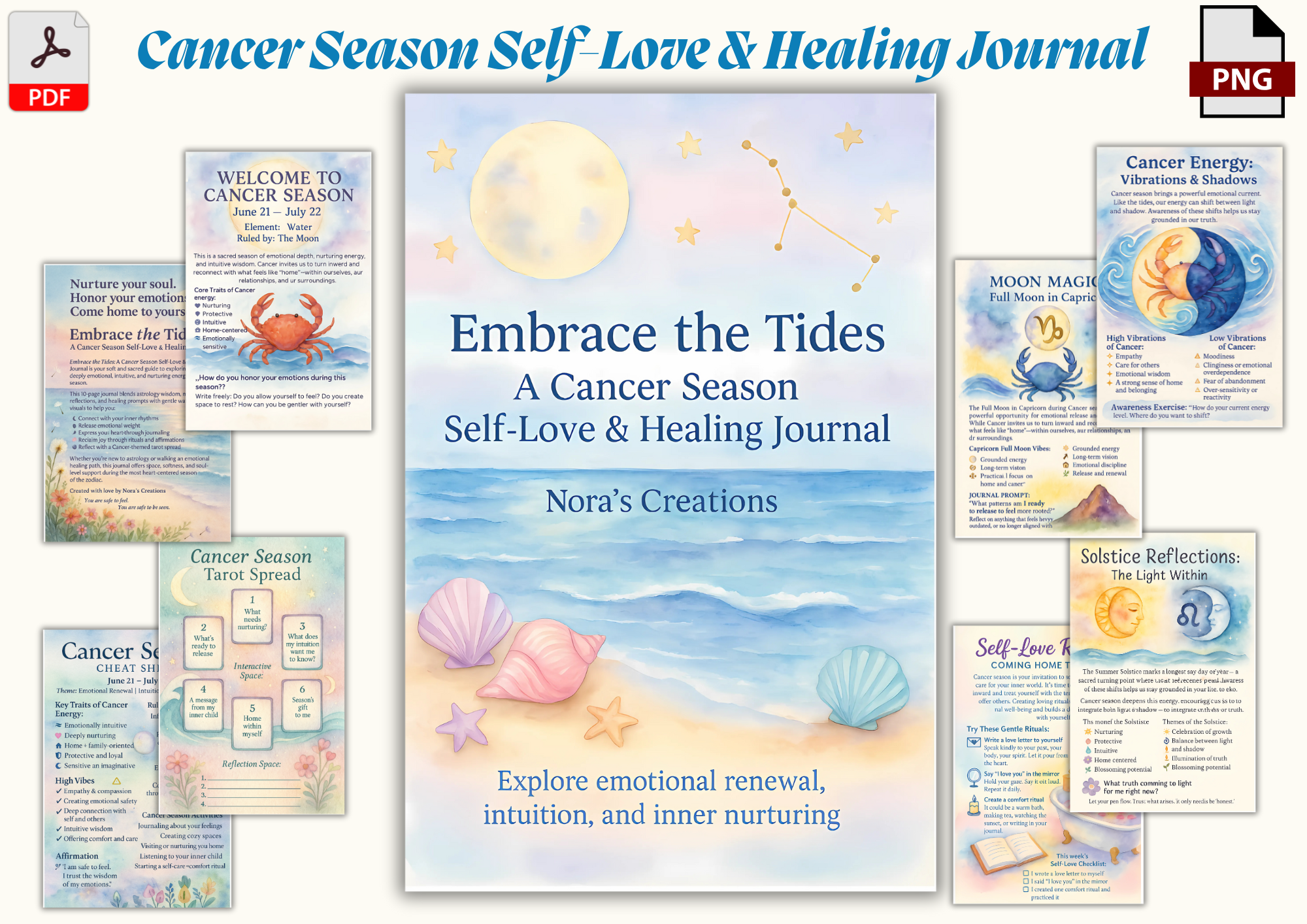 Cancer Season Self-Love & Healing Journa