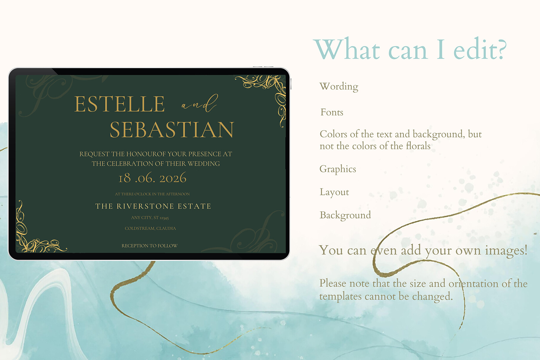 Canva Elegant Wedding Invitation