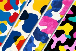Colorful Cow Print Digital Paper Graphic by Laser Wood Studio ...