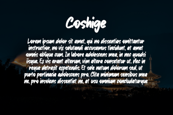 Coshige Font - Preview 2