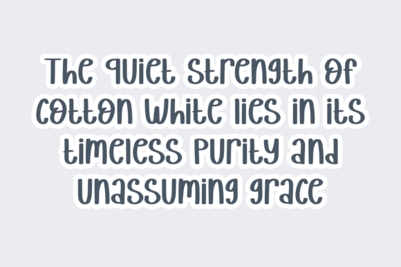Cotton White Font - Preview 2
