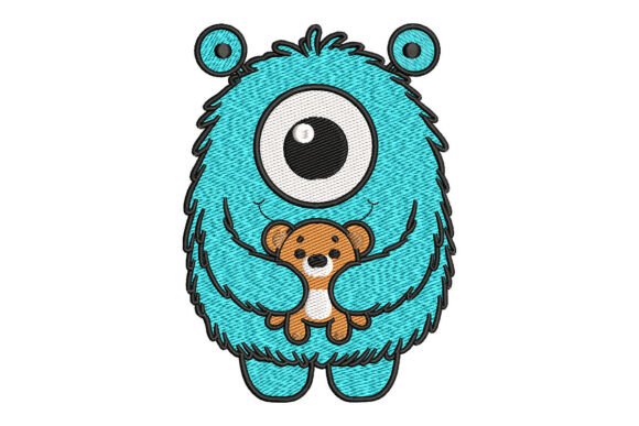 Cute Monster with Teddy Bear