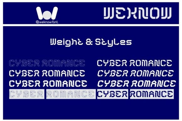 Cyber Romance Font PNG with transparent background - Preview 5