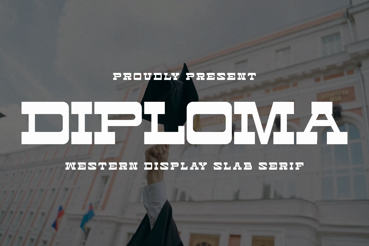 Diploma font preview, diploma lettering style
