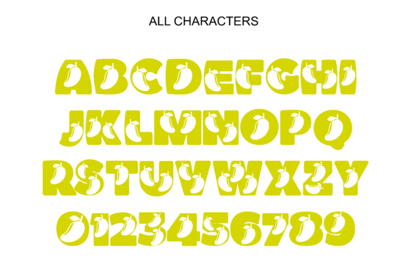 Manggo Font PNG with transparent background - Preview 4