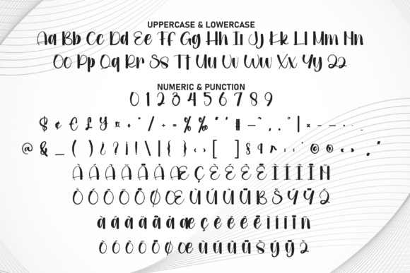 Monoline Creative Font font preview - 6