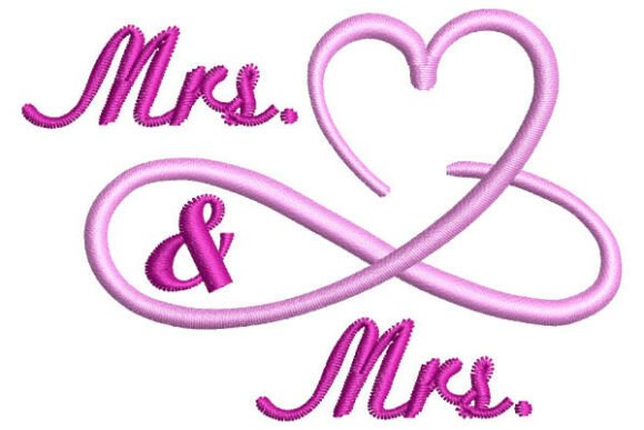 Mrs. and Mrs. Infinity Heart Wedding Quote