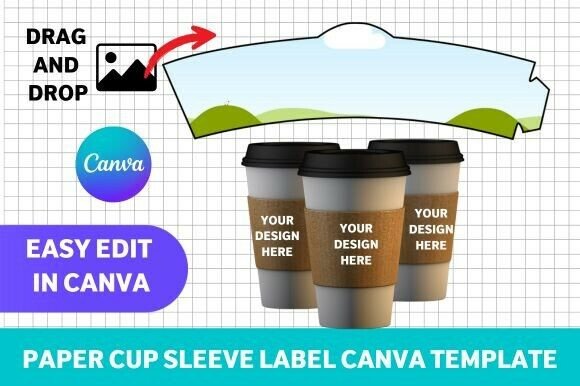 Paper Cup Sleeve Canva Template