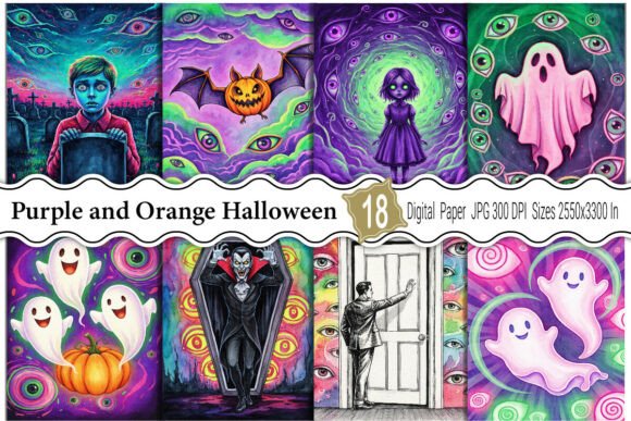 Purple and Orange Halloween Junk Journal