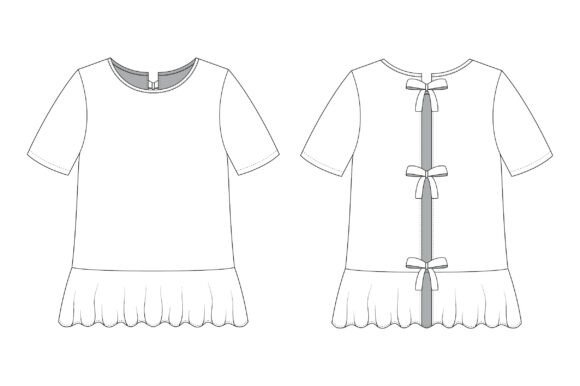 Romspattern™ Blouse with Bows