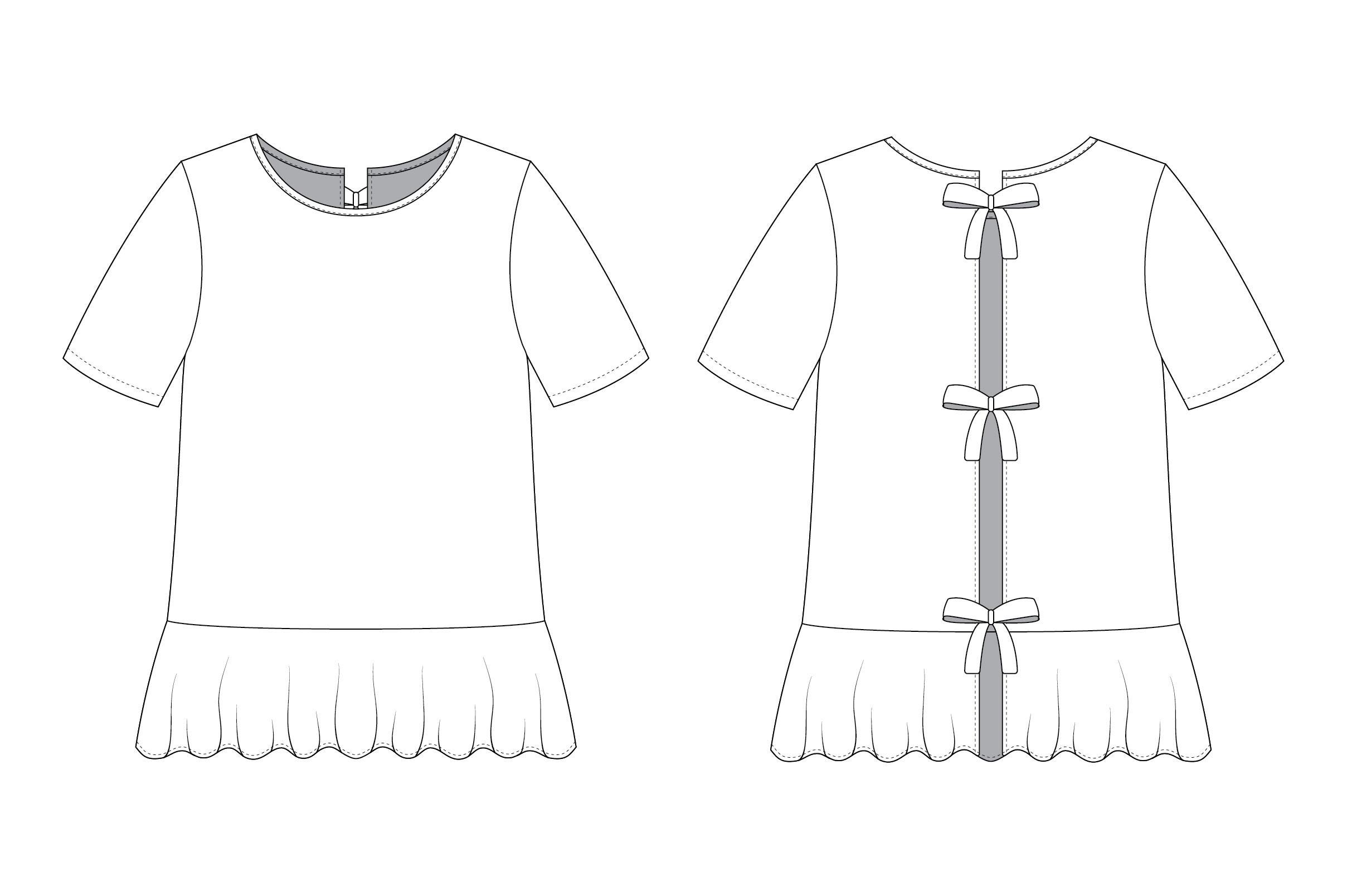 Romspattern™ Blouse with Bows