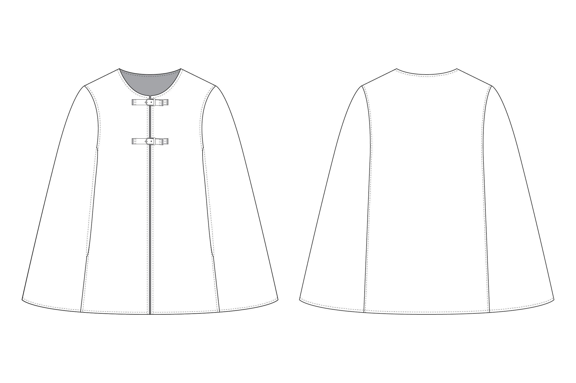 Romspattern™ BuckleCape Coat
