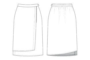 Roms Pattern Romspattern™ ButtonWrap Midi Skirt – PDF Graphic by RomsPattern ...