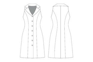 Roms Pattern Romspattern™ CurveLine Shirt Dress Graphic by RomsPattern · Creative ...
