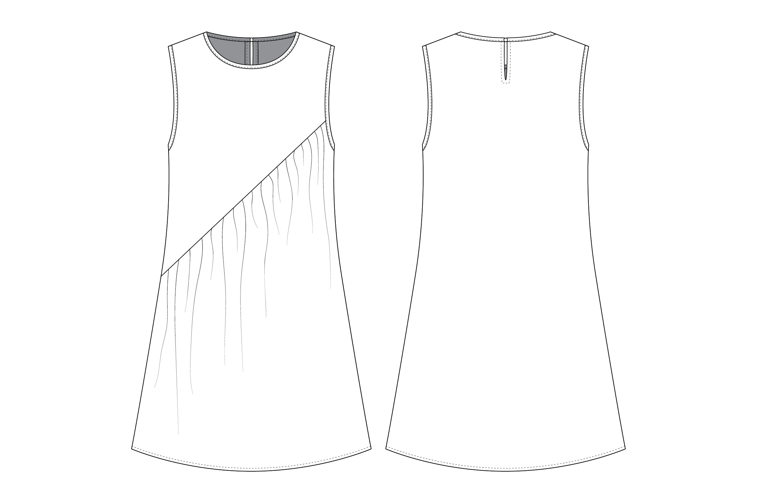 Romspattern™ DriftEase Shift Dress – Asy