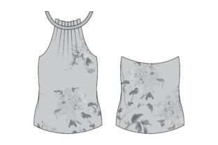 Roms Pattern Romspattern™ PleatNeck Halter Graphic by RomsPattern · Creative Fabrica