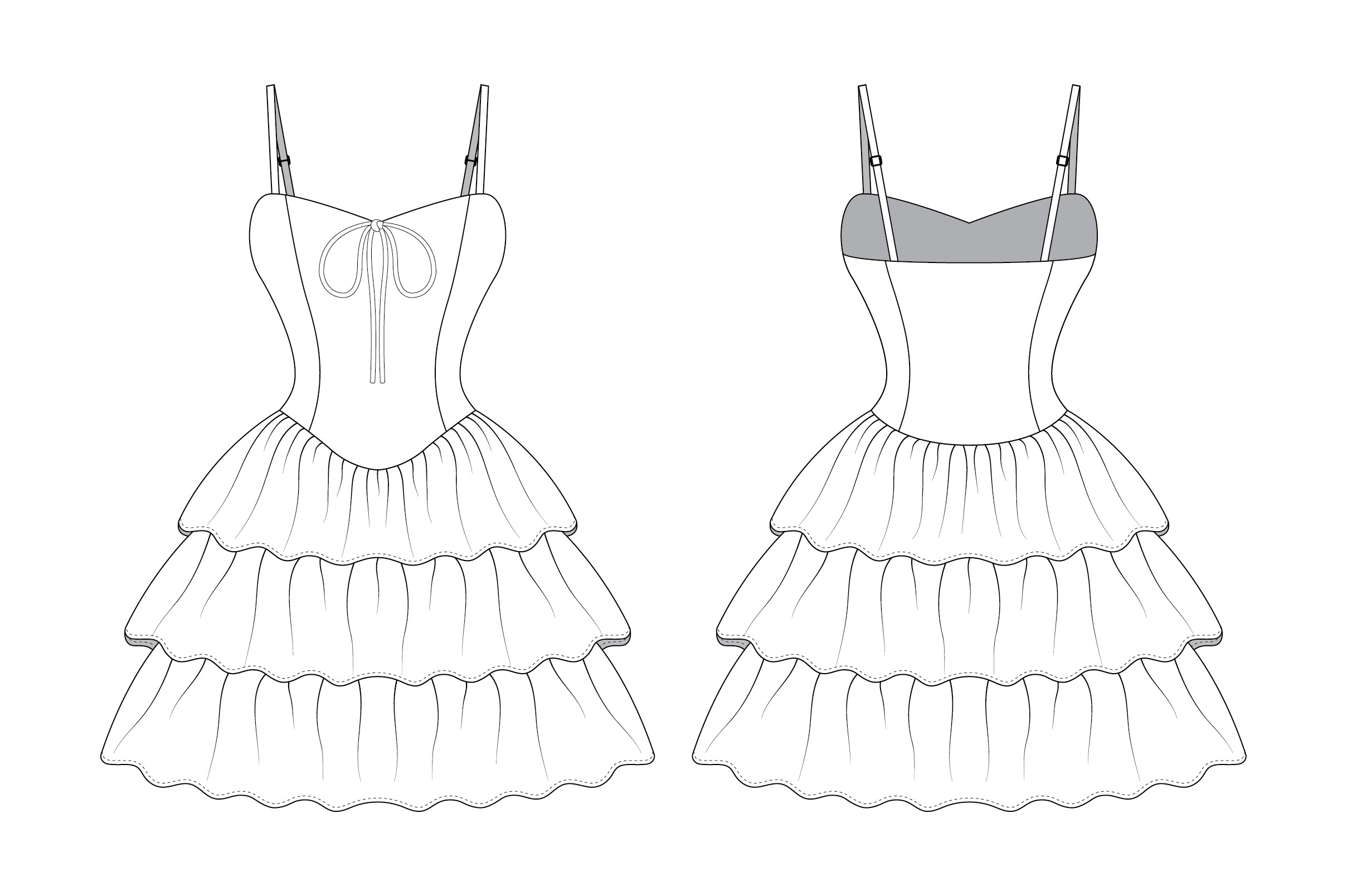 Romspattern™ RuffleMuse Dress