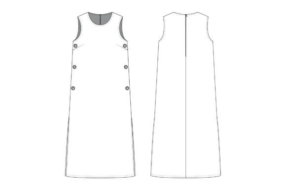 Romspattern™ SideSnap Ease Dress