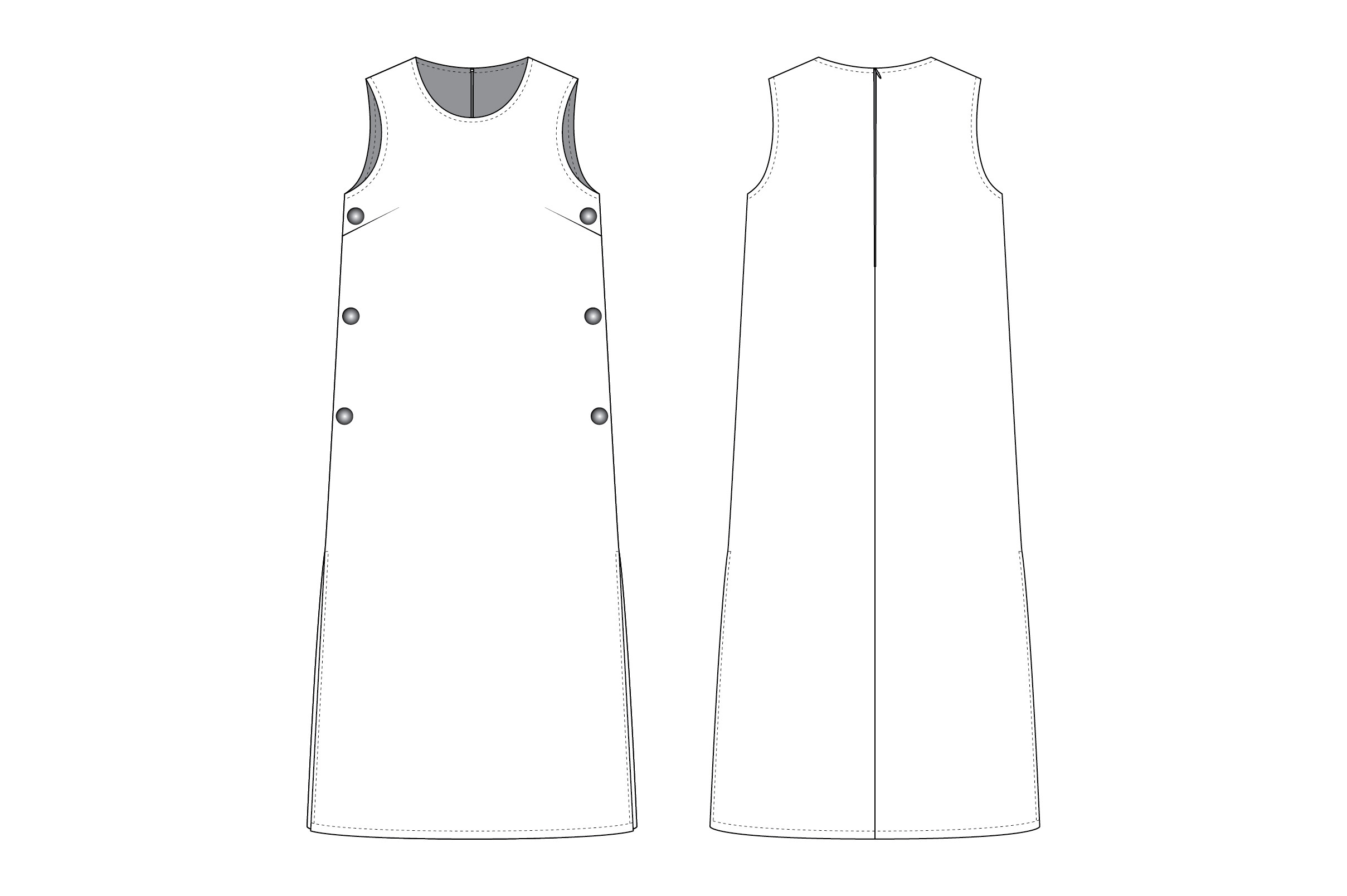 Romspattern™ SideSnap Ease Dress