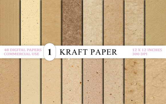Seamless Kraft Paper Texture Background