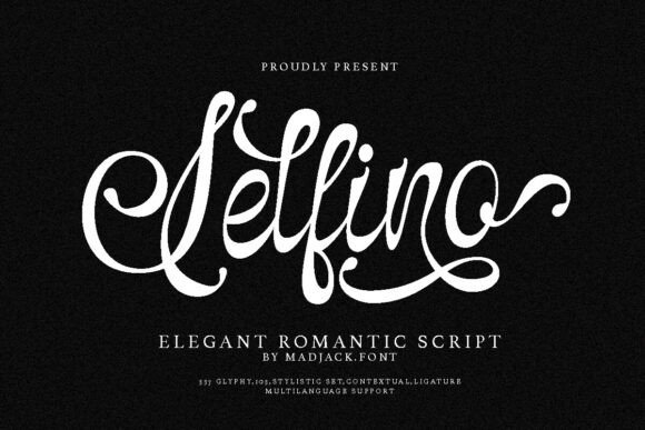 Selfino Script Font PNG with transparent background - Preview 1
