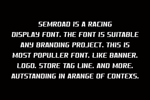 Semroad Font PNG with transparent background - Preview 3