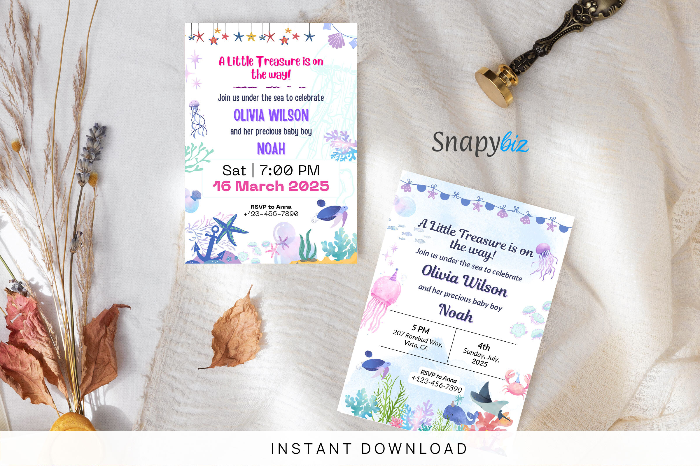 Under the Sea Baby Shower Invitation