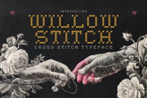 Preview specimen of Willow Stitch decorative font