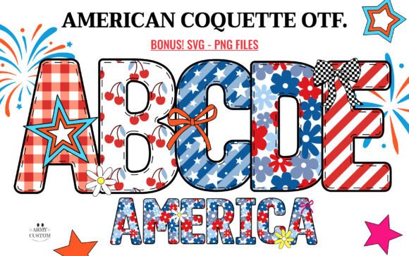 American Coquette Color Fonts Font By Army Custom