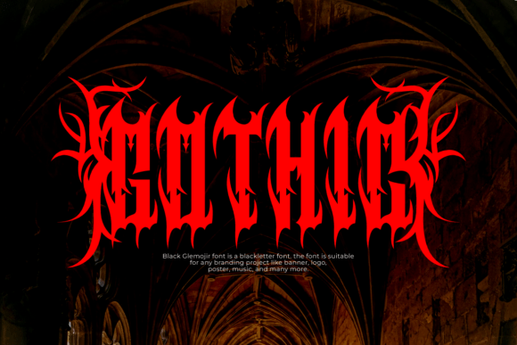 Black Glemojir Font - Preview 1