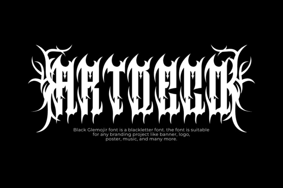 Black Glemojir Font - Preview 2