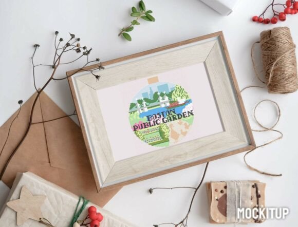 Boston Public Garden Cross-Stitch Pattern
