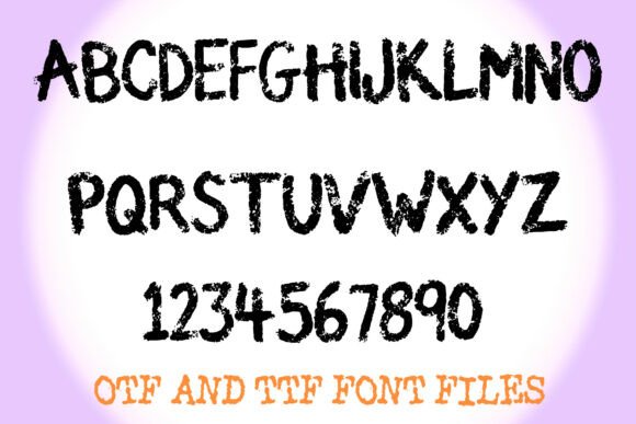 Charcoal Crayon Font - Preview 1