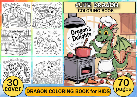 DRAGON COLORING BOOK for KIDS