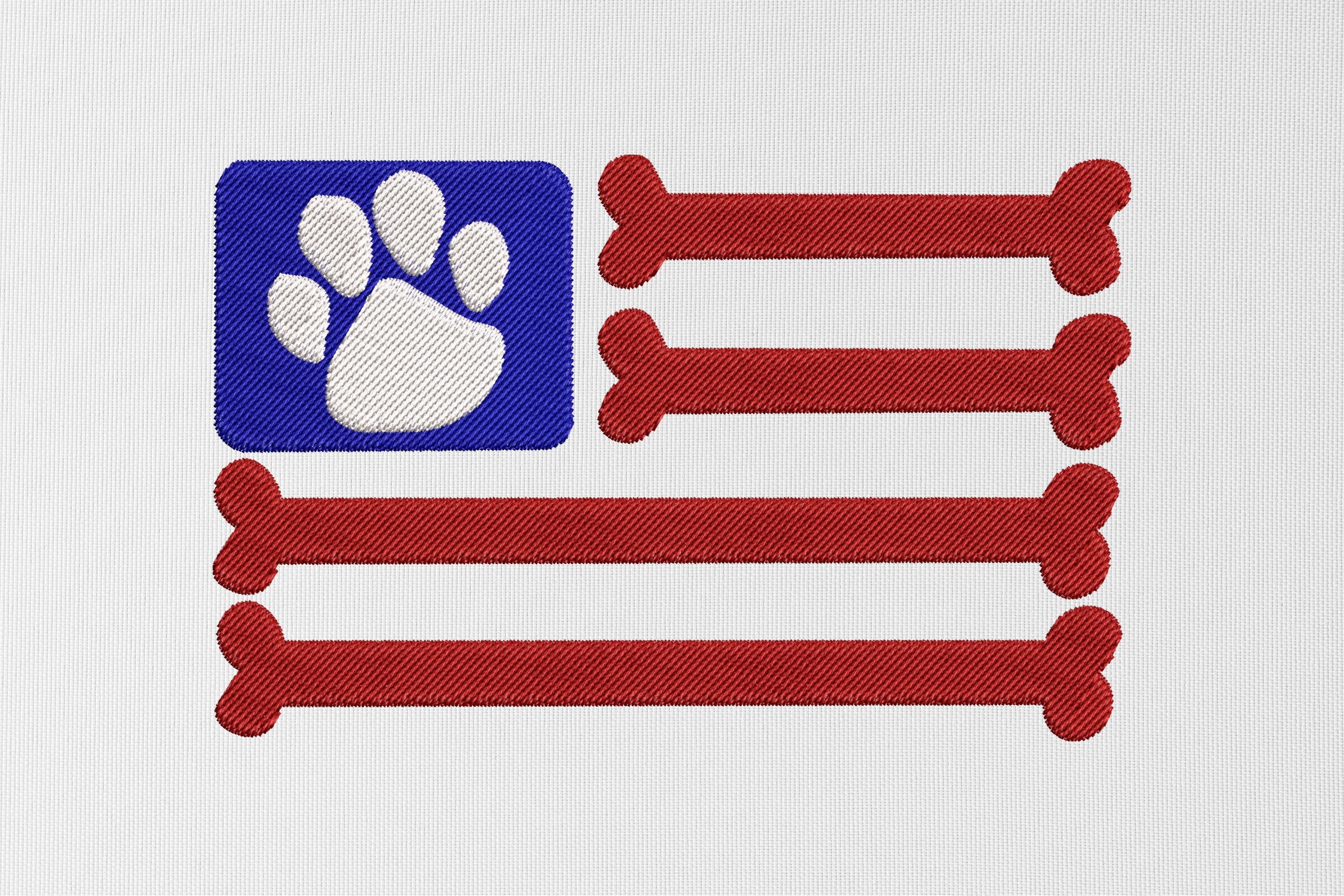 Dog Paw USA Flag