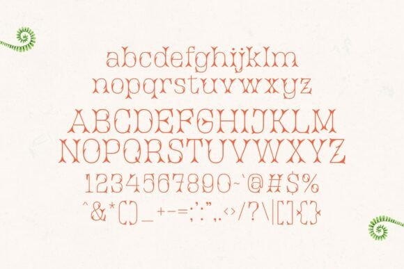 Fernaria Font PNG with transparent background - Preview 2