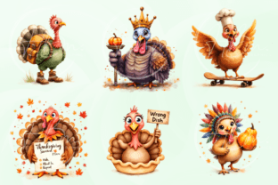 Funny Turkey Clipart Bundle Graphic by HBM Clipart · Creative Fabrica