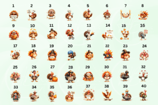 Funny Turkey Clipart Bundle Graphic by HBM Clipart · Creative Fabrica