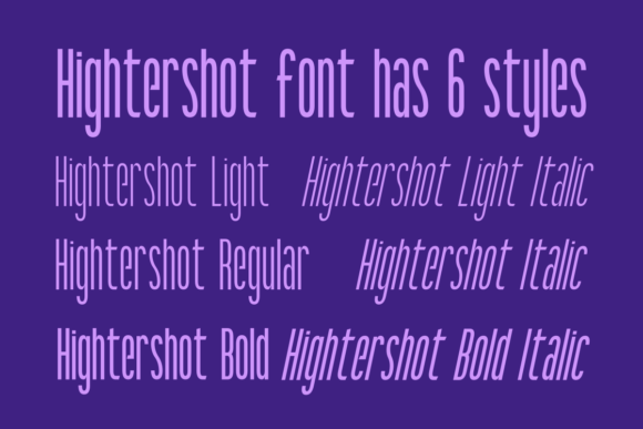 Hightershot Font PNG with transparent background - Preview 2