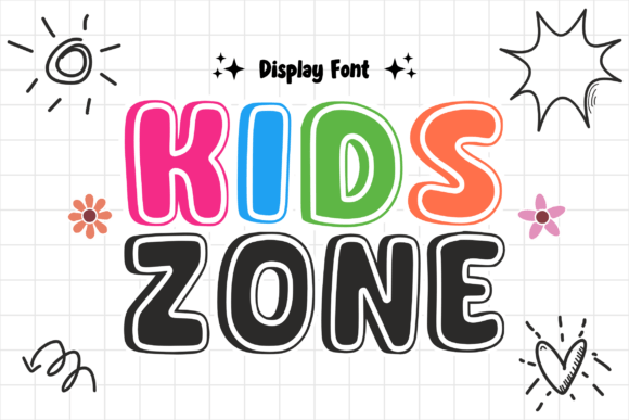Kids Daily Font PNG with transparent background - Preview 2